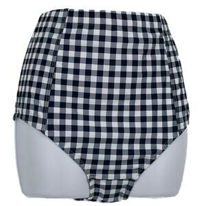 Bikini Bottoms High Waisted in Checkered Navy Size Small